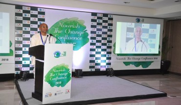 Chanchalapathi Dasa, Vice Chairman, The Akshaya Patra Foundation, sharing his thoughts about vision and mission at the Confluence 
