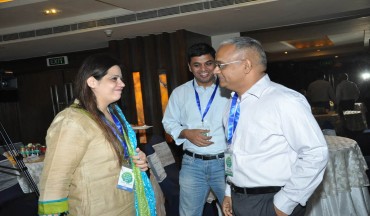 Akshaya Patra’s CEO talking with guests